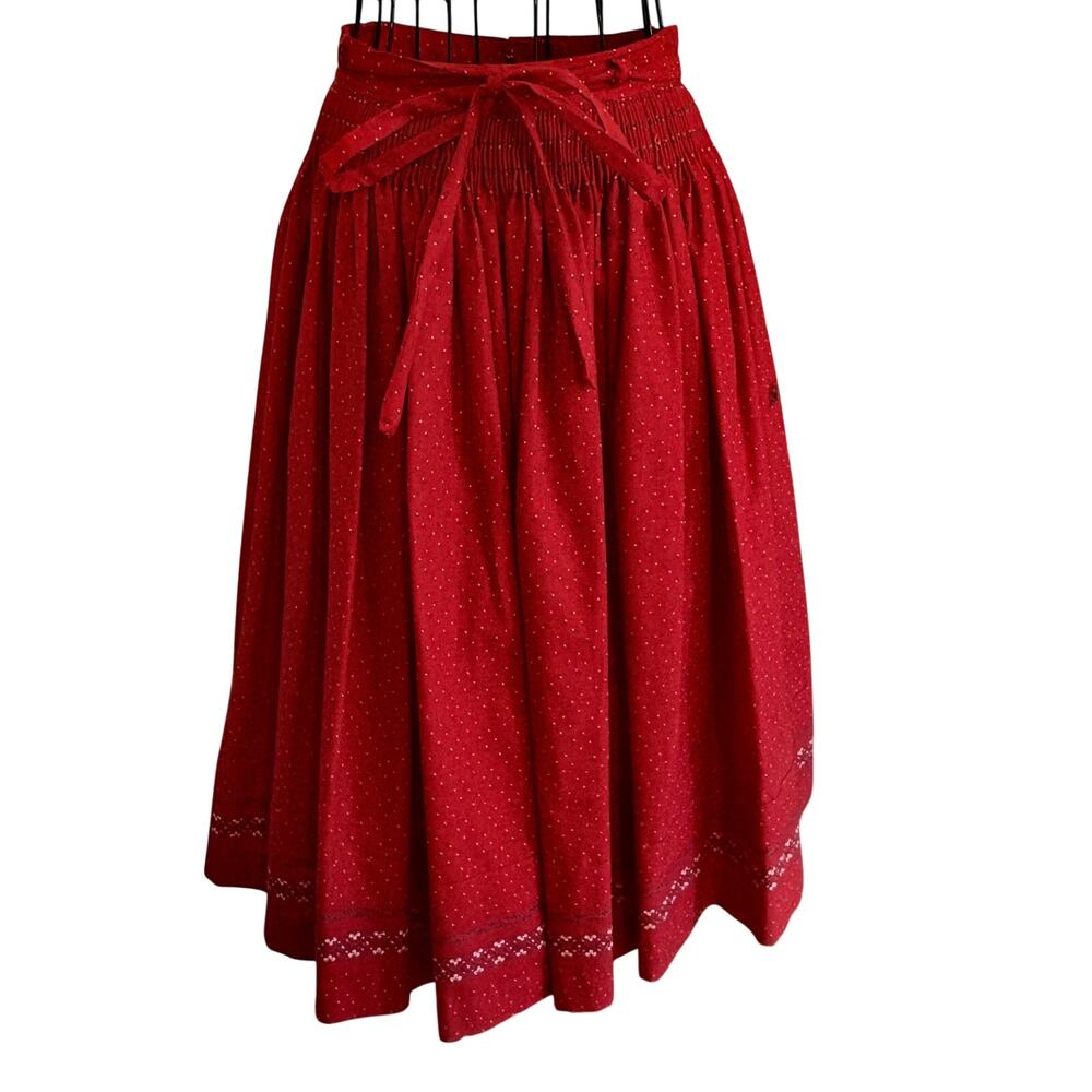 Vintage Augelo Austria Pleated Midi Skirt Rockabilly Western Folkloric Boho